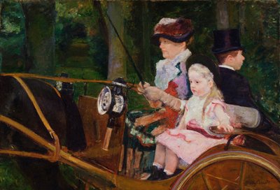 A Woman and a Girl Driving by Mary Cassatt